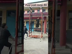 Elevador de mercancías de doble mástil elevador hidráulico de almacén de carga elevador de doble guía 7m