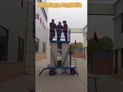 Elevación de mástil de aluminio de 12 m de doble mástil vertical