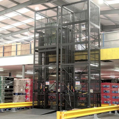 comprar Elevador hidráulico de jaulas 3T 5m 3000kgs Elevador de carga de almacén Elevador de mercancías de fábrica online manufacture
