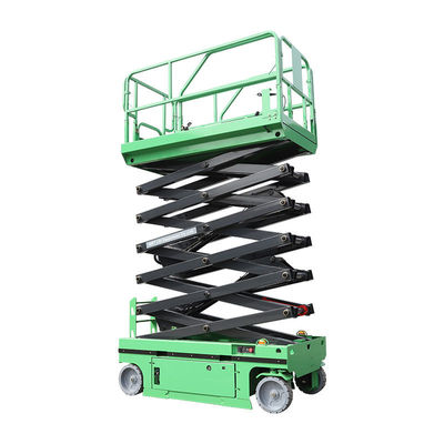 comprar Verde Azul 6m elevador de tijeras autopropulsado 230kg plataforma de trabajo aéreo online manufacture