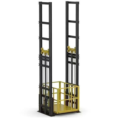 comprar Elevador de mercancías de doble mástil elevador hidráulico de almacén de carga elevador de doble guía 7m online manufacture