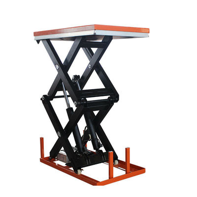 comprar 3.5m 1000kg Mesa de elevación de tijeras estacionaria Hidráulica Mesa de elevación de tijeras doble online manufacture