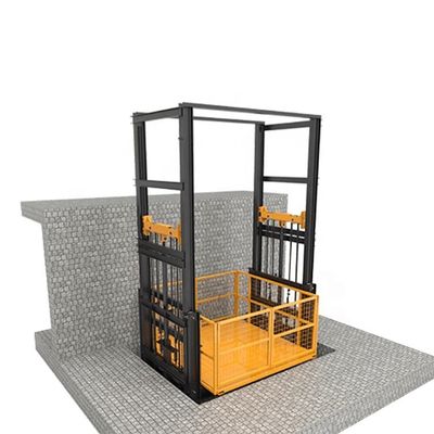 comprar Elevador de carga hidráulico de almacén industrial Guía vertical Elevador de mercancías ferroviarias online manufacture