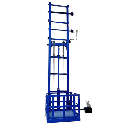 comprar Elevador hidráulico de transporte de mercancías por ferrocarril de una sola guía de 1 tonelada para almacén online manufacture