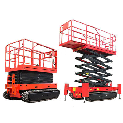comprar 6 - 10m elevadora hidráulica con rueda de rastrillo, tijera, 450 kg plataforma de trabajo móvil de elevación online manufacture