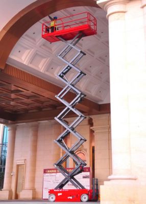 comprar Plataforma de elevación de tijeras eléctricas autopropulsada de 10m 12m 14m para uso al aire libre Fabricación en línea