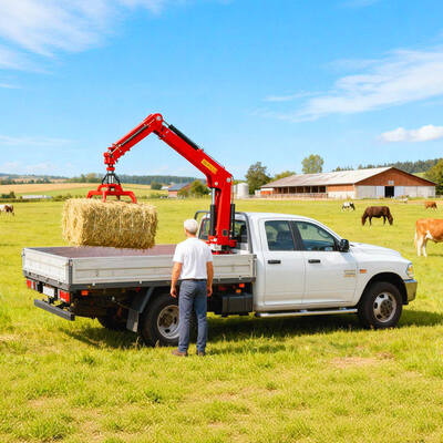 comprar Grúa plegable de pluma de 5 a 6 toneladas para camiones, grúa hidráulica mini elevadora Fabricación en línea