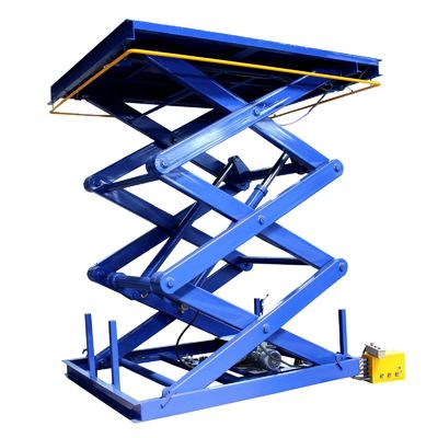 Altura 4m 2000kg elevador de tijeras hidráulico mesa de elevación industrial de doble tijeras