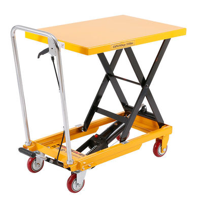 150KG elevadora de tijeras de la mesa del carrito de la mesa hidráulica del carrito de la mesa manual elevadora hidráulica de la mesa