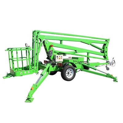 14m de altura remolque cherry picker articulado remolque cubo de elevación brazo plegable