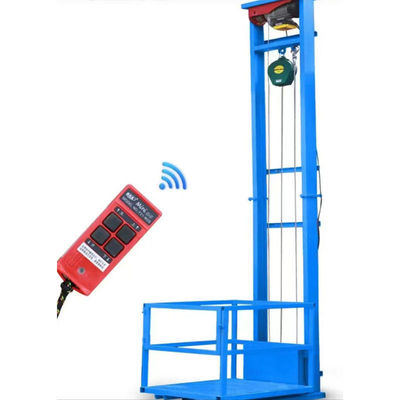 Elevador hidráulico fácil de carga plataforma de elevación de carga de 8 m almacén elevador doméstico