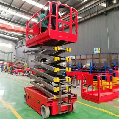 10m 12m elevador de tijeras hidráulico autopropulsado plataforma elevadora de almacén
