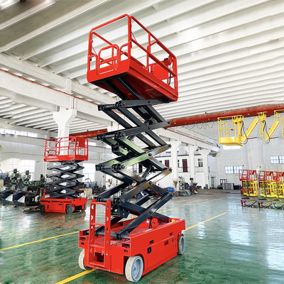 Elevador de tijeras autopropulsado de 8 m de altura de trabajo 450 kg de capacidad