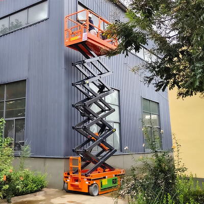 Plataforma de elevación de tijeras eléctricas hidráulicas para uso en el mantenimiento de edificios