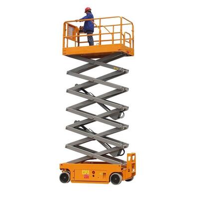 10m 320kg Plataforma de trabajo aéreo eléctrica Elevador de tijeras hidráulico