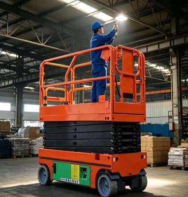 Mini elevador de tijeras eléctrico completo 230kg carga 6m de altura para el mantenimiento en interiores