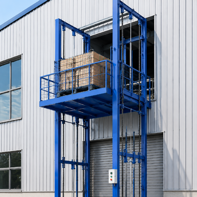 Elevador de carga hidráulico para el hogar, elevador de mercancías industriales montado en la pared
