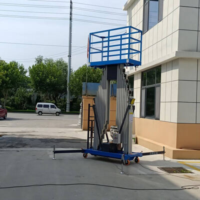 Elevación eléctrica de doble mástil plegable de aleación de aluminio hidráulico