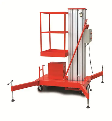 Elevador de plataformas aéreas móviles de mástil único de aleación de aluminio 6 - 16 m