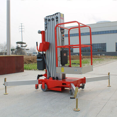 Plataforma de elevación vertical de aluminio ligero de un solo mástil de 8m 10m 12m