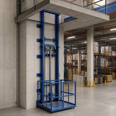 Plataforma hidráulica de elevación de carga de Warehouse del elevador de carga de 1 tonelada los 8m
