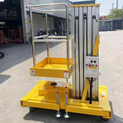 Plataforma Elevadora Móvil de Mástil Único de 8m de Aleación de Aluminio con Elevación Hidráulica
